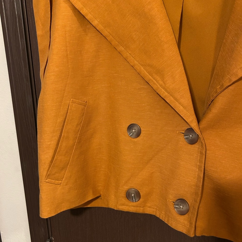 NWT Worthington Sleeveless Double-Breasted Brown Crop Jacket XXL - Picture 3 of 8